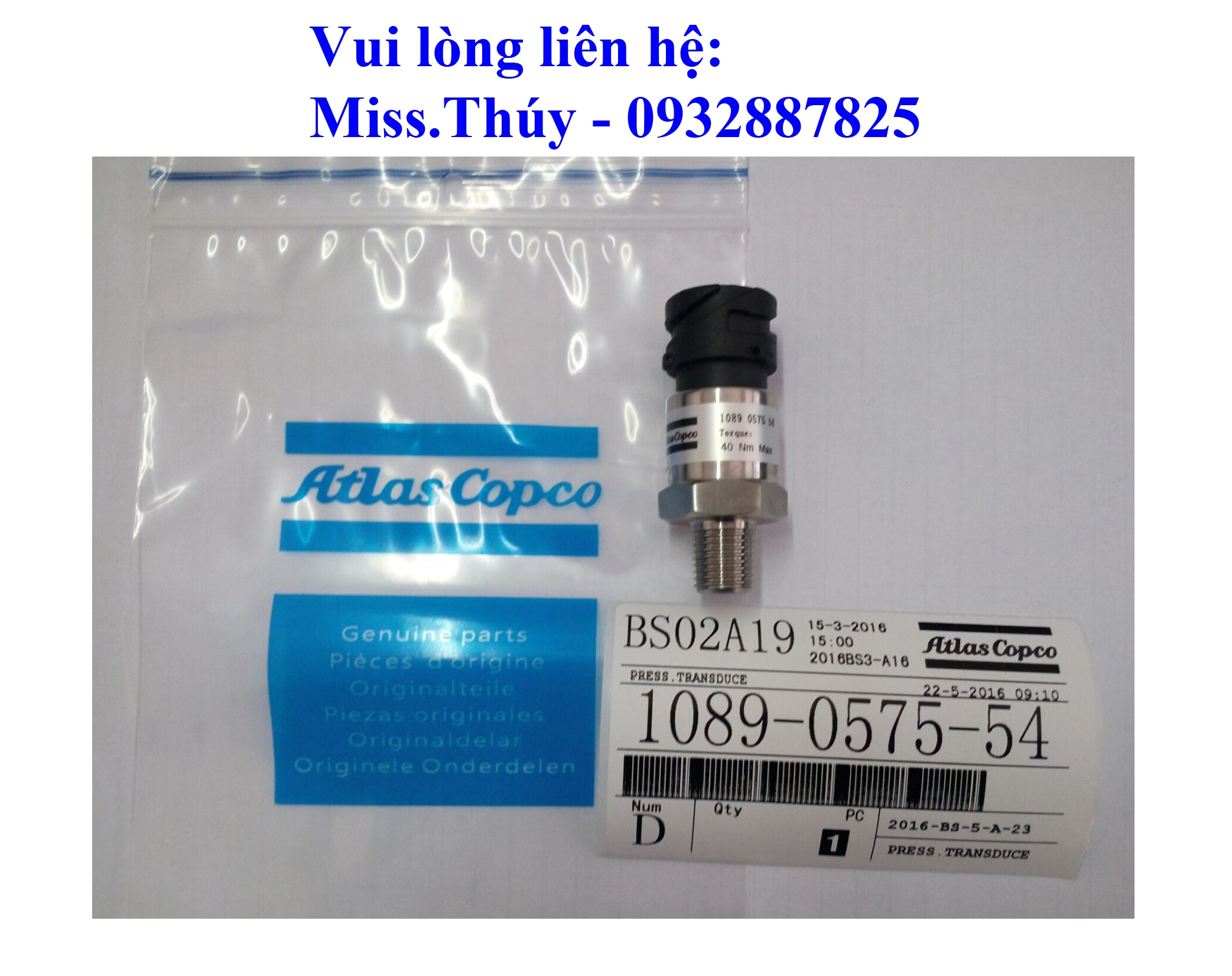 Cảm biến áp suất Atlascopco 1089057554